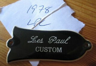 Vintage 1978 Gibson Les Paul Custom Truss Rod Cover