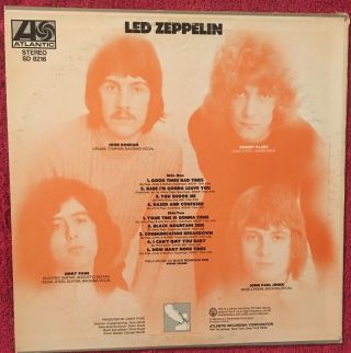 Vintage Led Zeppelin Self Titled 1969 NM Vinyl 2
