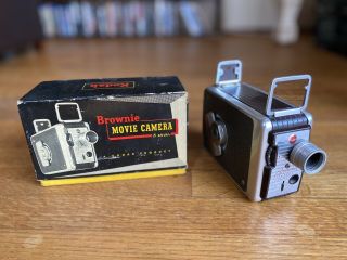 Vintage Kodak Brownie 8mm Movie Camera W/box F/1.  9 Lens