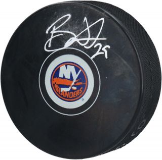 Brock Nelson York Islanders Autographed Hockey Puck