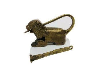 Vintage Brass Lion Padlock