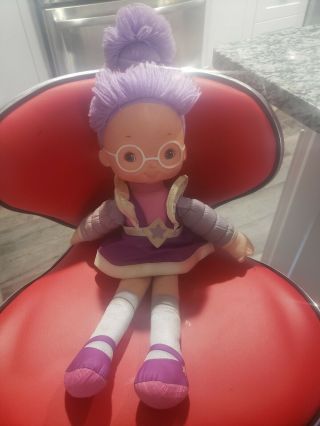 1983 Mattel Hallmark Rainbow Brite Shy Violet Doll 18 " Purple Glasses Dress Vtg