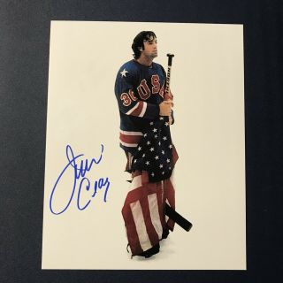 Jim Craig Signed 8x10 Photo Usa Olympics Hockey Autograph Miracle On Ice