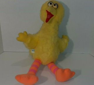 Sesame Street Vintage Talking Big Bird Plush Stuffed Animal Toy 1986 Pull Cord