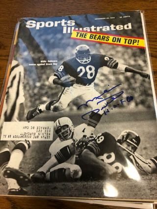 1963 Mike Ditka Hof Chicago Bears Autographed Signed Sports Illustrated