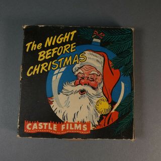Vitg.  Castle Films The Night Before Christmas 16mm Sound Movie Complete Edition