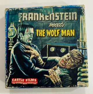 Vintage Castle Films Frankenstein Meets The Wolfman Headline Edition 8mm Film
