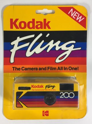 Vintage Kodak Fling Camera & 110 Film All In One Package