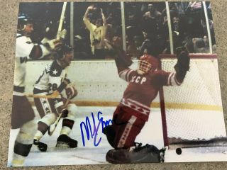 Mike Eruzione 1980 Olympic Miracle On Ice Gold Medal Signed Autographed Gwg 8x10