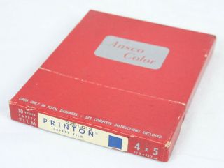 Ansco Color Film Printon Safety Photo Darkroom 10 Sheets Vtg 2281 - 012 Jan 1957
