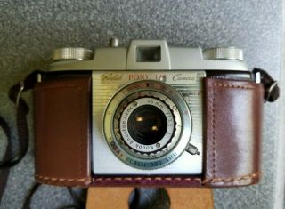 Vintage Kodak Pony 135 35mm Film Camera With Leather Case