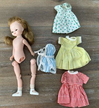 Vintage American Character Tiny Betsy Mccall 8” Doll Tlc Blonde,  Playsuit,  Dress