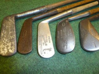 5 Vintage Hickory Irons In Need Of Tlc Good Names Old Golf Antique Memorabilia