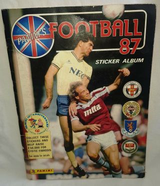Vintage 1987 Panini Football Sticker Album 100 Complete