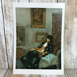 Malcolm T Liepke " Woman Reading " Photo Eleanor Ettinger Vintage 5 " X 7 " In Frame