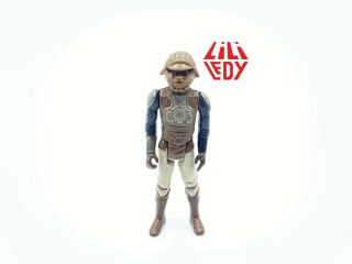 Star Wars Vintage Lili Ledy Mexico Lando Skiff Guard W/helmet Gold Paint App See