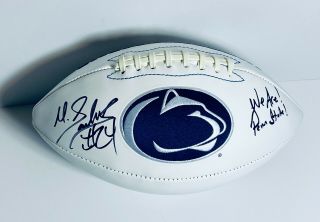 Miles Sanders Hand Signed Autograph Penn State Logo Football Auto Eagles