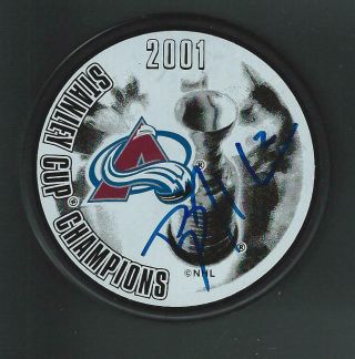 Bryan Muir Signed Colorado Avalanche 2001 Stanley Cup Champions Puck