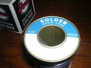 Vintage Bow (trade Brand) Rosin Core Solder 1 Lb 3mm 0.  118 Diameter