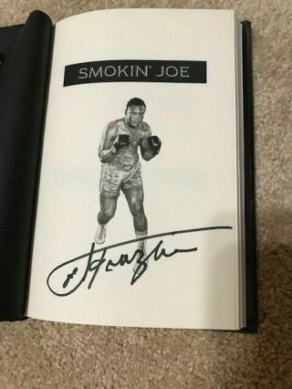 Joe Frazier Autographed Book