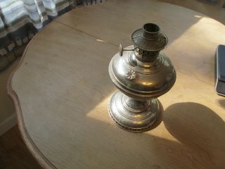 Vintage Aladdin Model No 5 Kerosene Lamp Nickel.  Plate