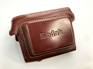 Kodak Brown Leather Covered Plastic Hard Case For Point Shoot Camera - Vintage