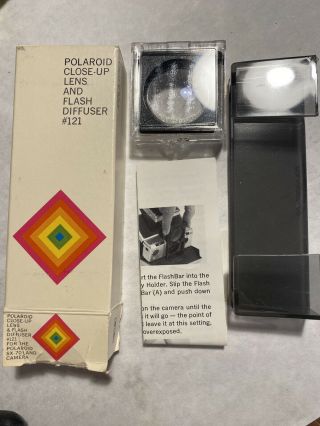 Polaroid Sx - 70 Close - Up Lens And Flash Diffuser 121 Nib W/instructions