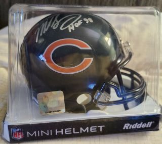 Nfl Mini Helmet Mike Singletary - Chicago Bears - Hof - Autograph Authenticated