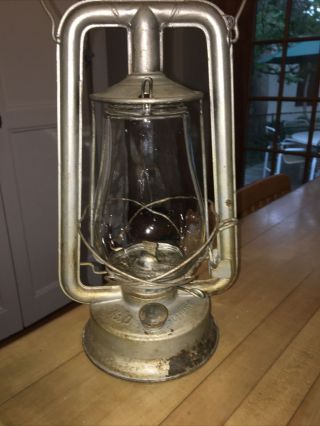 Antique Vintage Embury Defiance Lantern No.  0 Clear Globe Warsaw Ny V.  G.  C.