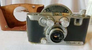 Vintage Mercury Ii Model Cx Camera In Leather Case