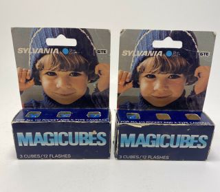 4 Vintage Sylvania Magicubes 3 Pack Flash Cubes Magic Cube Cameras