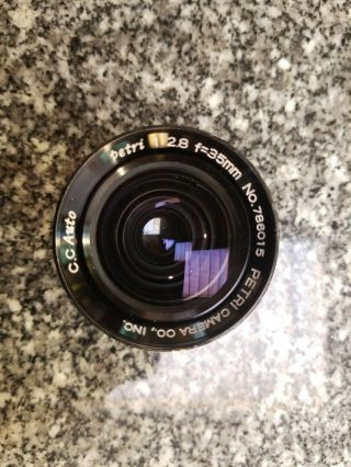 Petri F/2.  8 35mm Wide Angle Lens