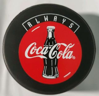 Pensacola Ice Pilots Vintage Coca Cola Soda Sponsor Rare Official Hockey Puck