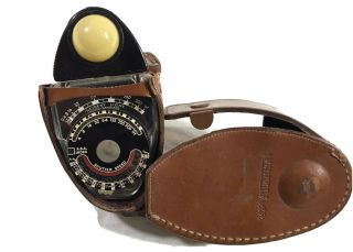 Vintage 1950s Norwood Director Model B Exposure Light Meter W/leather Case