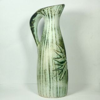 Australian Studio Pottery Ellis Jug Pitcher Vase Earthenware Vintage Midcentury