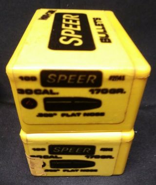 Vintage Speer 30 Cal.  308 Dia.  170 Gr.  Flat Nose - 2 Boxes