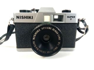 Nishiki 2 Auto Fix Focus 50 Mm Lens Optical Glass Lens 1:6 Film Camera Vtg