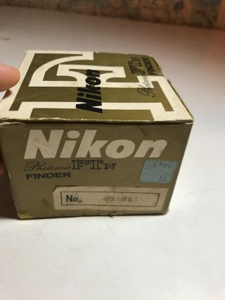 Nikon F FTN Photomic Finder Box only empty 2