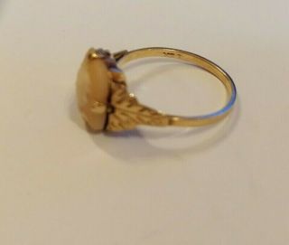 Vintage 9ct gold cameo ring size N/O 1.  7 gms 3