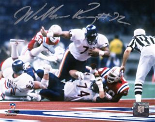 William Perry Signed Chicago Bears Bowl Xx Touchdown Run 8x10 Photo - Ss