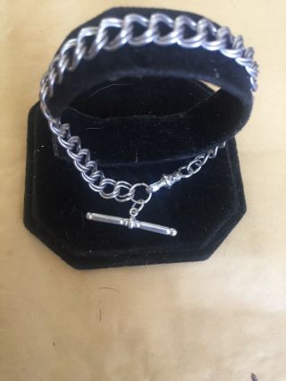 Vintage Sterling 925 Solid Silver Albert Chain Bracelet