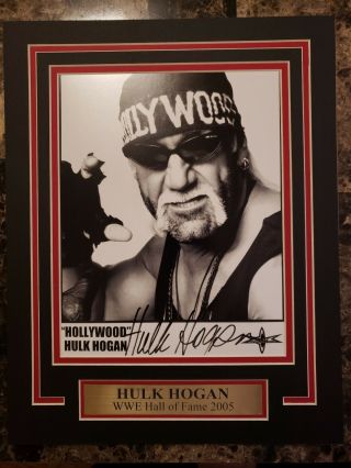 Wwe Wwf Wcw Tna Hulk Hogan 8x10 Matted Nameplate Photo Autograph Signed