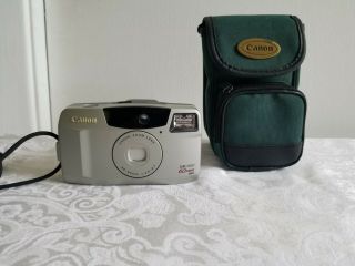 Vintage Canon Sure Shot 60 Zoom Camera 35mm Film Silver 38 - 60 Mm Lens With Case