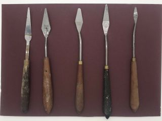 Vintage Palette Knives,  Winsor & Newton,  L - C,  M.  Grumbacher,  Uniprise