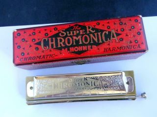 Vintage Hohner Chromonica No 270 In C Slide Harmonica / Mouth Organ & Case