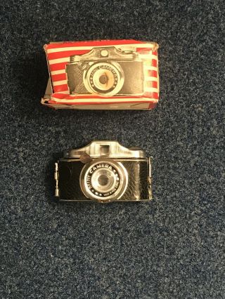 Vintage Mini Camera 1.  5 " High/2.  25 " Long/1.  25 " Wide