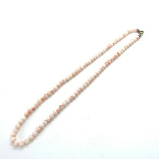 Vintage Natural Angel Skin Coral Beads Necklace 235