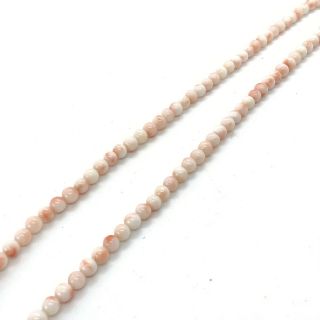 Vintage natural angel skin coral beads necklace 235 2