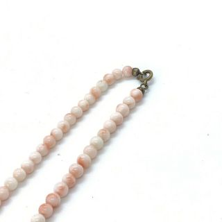 Vintage natural angel skin coral beads necklace 235 3