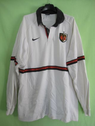 Maillot Rugby Stade Toulousain Vintage Nike Blanc Toulouse Jersey - Xl